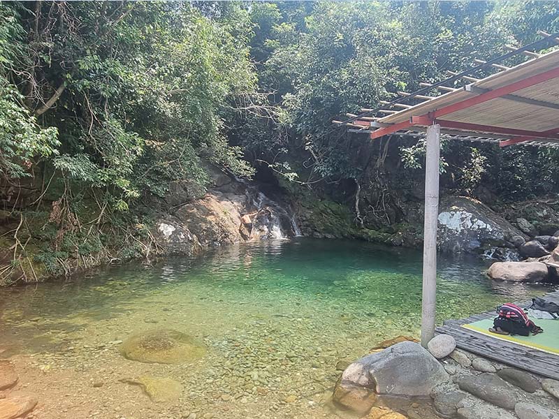 Swimming at Waterfall